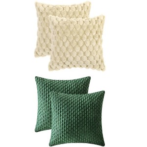 REGALWOVEN 4 Pcs Soft Cozy Throw Pillow Covers for Home Decor 16" x 16" - 1 of 4