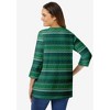 Woman Within Perfect Printed Three-Quarter Sleeve V-Neck Tee - 3 of 4