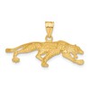 Black Bow Jewelry 14k Yellow Gold Polished and Satin Panther Pendant - 3 of 4