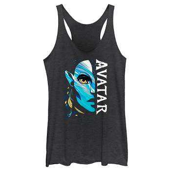 Women's Avatar: The Way of Water Neytiri Half Face Logo Racerback Tank Top