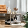Modern Dog Crate Furniture , End Table, for Small Dogs up to 70 lb - Stylish Kennel with Removable Tray, Double Doors - 3 of 4