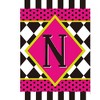Briarwood Lane Everyday Garden Flag 12x18 For Outdoor Neon Checkerboard Monogram -  N Garden Flag Flags For Outside - 3 of 4
