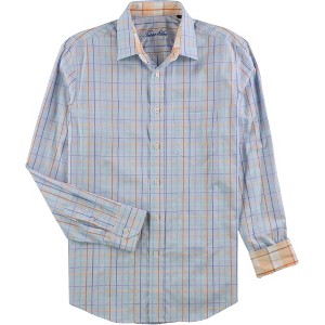Tasso Elba Mens Checkered Button Up Shirt - 1 of 1