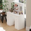 FUFU&GAGA LED Makeup Vanity with 9 Drawers Elegant Makeup Station - 4 of 4