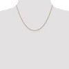 Black Bow Jewelry 1mm 14k Rose Gold Solid Wheat Chain Necklace - 2 of 4