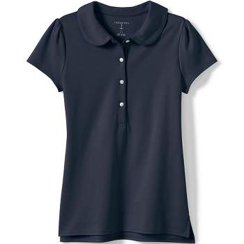 Lands' End Kids Short Sleeve Peter Pan Collar Polo Shirt