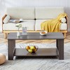Modern Coffee Table Cocktail Table Center Table Side Table Accent Table, White/Walnut/Gray/Natural-ModernLuxe - 2 of 4