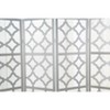 Roundhill Furniture Quarterfoil infused Diamond Design 4-Panel Room Divider, Silver - 4 of 4