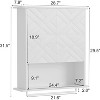 Bathroom Cabinet Wall Mounted - Wooden Medicine Cabinet with Tower Bar Over The Toilet Storage Cabinet with 2 Doors and Adjustable Shelf - 3 of 4