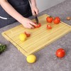 Extra Large Bamboo Cutting Board, Reversible Chopping Board with Deep Juice Groove and Handles, Pre-oiled Butcher Block Cutting Board - 3 of 4