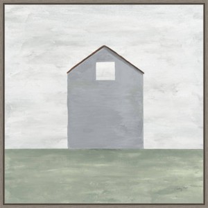 Amanti Art 22" x 22" Rural Barn Simplicity III by Courtney Prahl Framed Canvas Wall Art Gray Wash:  Lithograph, Sawtooth Back - 1 of 4