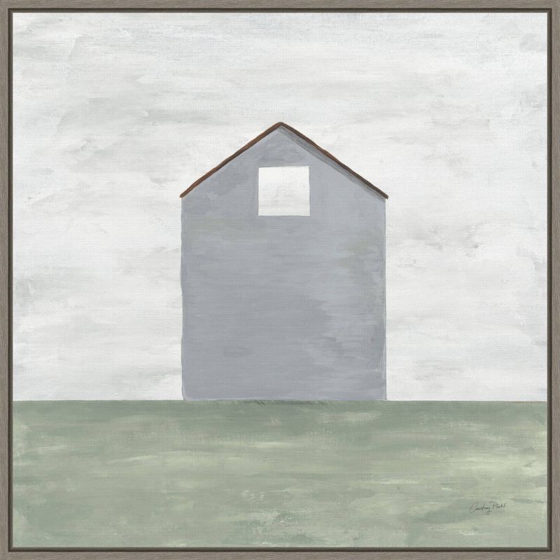 22&#34; x 22&#34; Rural Barn Simplicity III by Courtney Prahl Framed Canvas Wall Art Gray Wash - Amanti Art, 1 of 12
