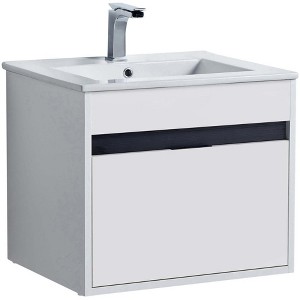 Fine Fixtures - Wall Mount Bathroom Vanity and Sink, Knob Free Design - Alpine Collection - 1 of 4