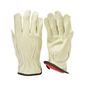 G & F Products Cold Resistant Leather Gloves Medium Beige 3/Pair (6013M) - 1 of 4