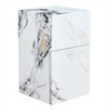 Modern Compact MDF Coffee Table, Cube Fashion Texture Design, Suitable For Various Situations And Scenes, White Style 3 - 3 of 4