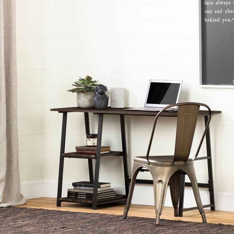 Evane Industrial Desk with Storage - South Shore, 3 of 7