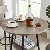 ORRD Round Bar Stool Set with Shelf & Backrest | 350LBS Capacity Upholstered Stools | Grey Minimalist Style for Home Bar - 2 of 4