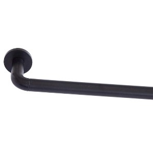 HLC.ME Wrap Around Darkening Adjustable Curtain Rod and Bracket Set for Heavier Drapes - Sturdy Pipe 1 in Diameter - 1 of 4
