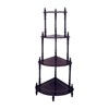 SEVOBAL Utility Storage Shelves 4 Tier Wooden Corner Shelf Classic Design for Living Room and Bedroom, Cherry, 20"*14.5"*39" - 4 of 4