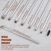 Unique Bargains Foundation Powder Concealers Eye Shadows Makeup Brushes and Storage Case Gray 14 Pcs - 3 of 4