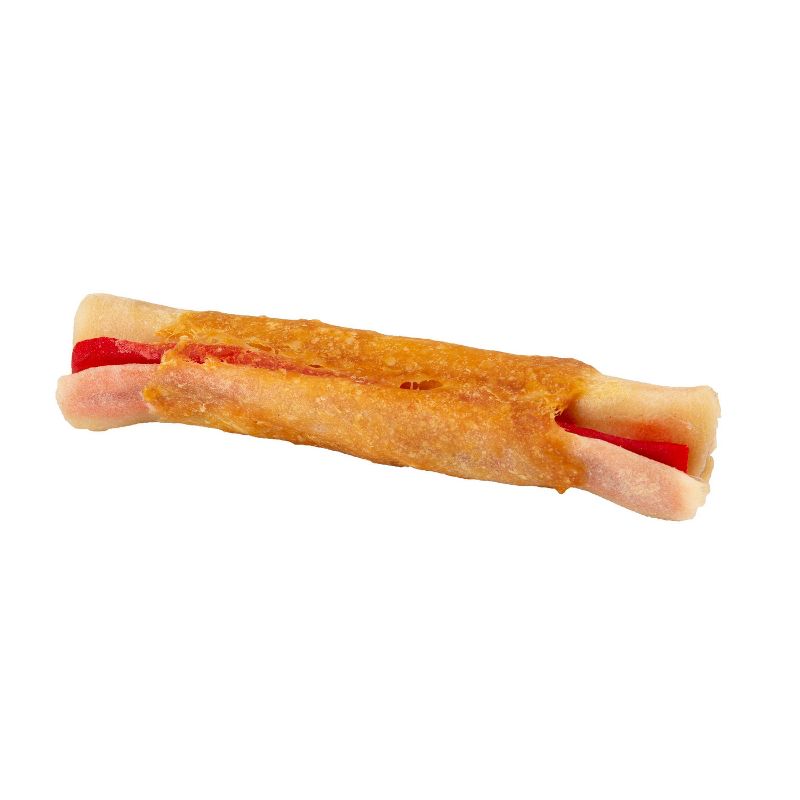 Good &#39;n&#39; Fun Large Triple Flavored Pork, Beef and Chicken Wrapped Roll Rawhide Dog Treats - 2ct, 6 of 7