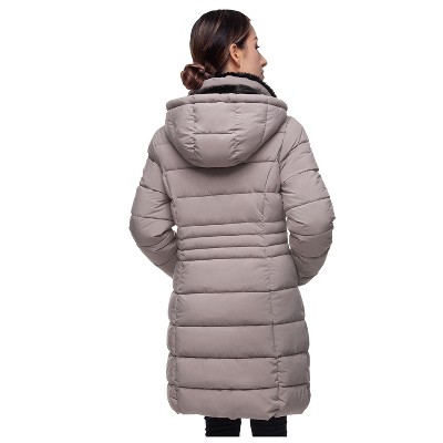 Rokka&Rolla Women's Heavy Long Winter Coat with Fleece Hood Parka Jacket-Fig, size X Large — фото 4