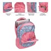 Reinforced and Water Resistant Padded Laptop School Backpack and Insulated Soft Cooler Lunch Bag Set, Starburst Pink - 3 of 3