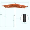 Sonkuki 10x6.5 ft LED Rectangular Patio Market Umbrella 3-Year-Non-Fading - 3 of 4