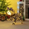 Tangkula 23 Inches Christmas Decoration Pre-lit 88 LED Light Up 3D Cute Cat with Warm White Light and Plug Decoration with Grounds Stakes - 2 of 4