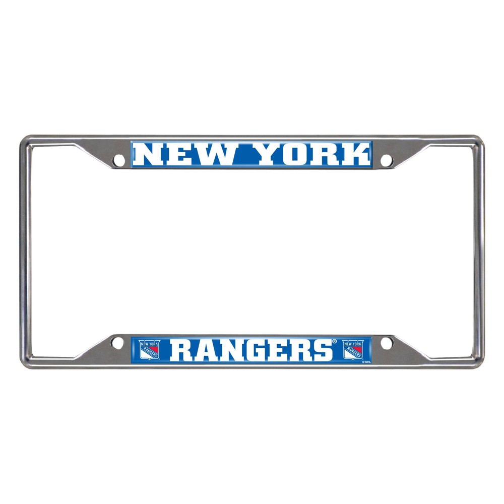 NHL New York Rangers Stainless Steel License Plate Frame