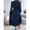 Coolmee Women's Winter Sweater Dress Long Sleeve Turtleneck Chunky Knitwear Dress Pullover Bodycon Sweater Dress - 3 of 4