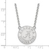 Black Bow Jewelry 10k White Gold Alabama Crimson Tide NCAA Necklace 18 Inch - 2 of 4