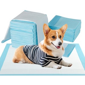 Tangkula 36"x 24"(150 Counts) Dog Potty Training Pads Puppy Pee Pads w/ Quick-Drying - 1 of 4