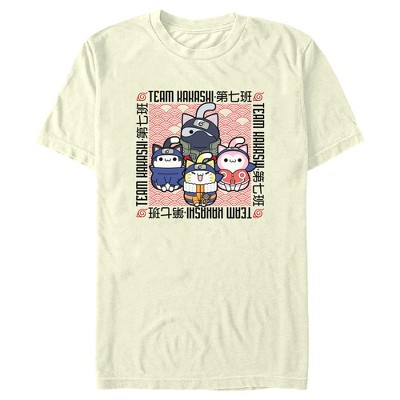 Men's Naruto Nyaruto Team Kakashi Square T-Shirt