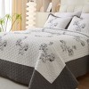 Acoinel Lightweight Polyester Fabric Bedspread Set Rose - 2 of 4