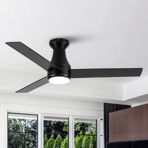 VACZON 48" Black Modern Smart LED Ceiling Fan with Remote and Lights - 1 of 4