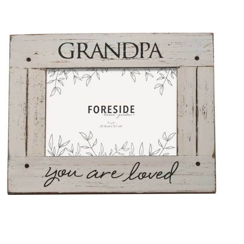 Cream You Are Loved 5 x 7 inch Distressed Wood Picture Frame - Foreside Home & Garden, 3 of 9