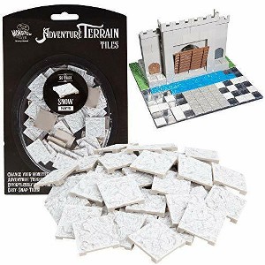 Monster Adventure Terrain- 50pc Snow Tile Expansion Pack- Hand-Painted 1x1? Tile Set- Easy Snap Creates Amazing Tabletop Terrain in Minute - 1 of 1