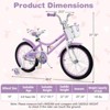 Safstar Kids Bike, 18 Inch Girls Bike for Toddlers w/Training Wheels, Handbrake & Coaster Brake, Steel Frame, Fully Enclosed Chain, Gift for Girls 3-8 - 2 of 4