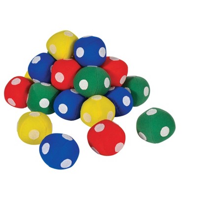Sportime Hook-N-Loop Target Balls, 2-1/2 Inches, Blue/Red/Yellow/Green, Set of 24
