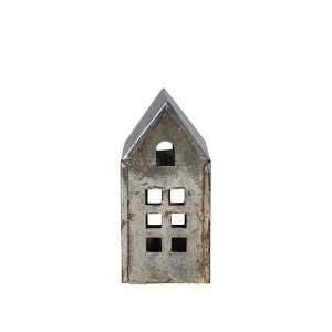 Storied Home Metal House, Antique Pewter Finish - 1 of 3