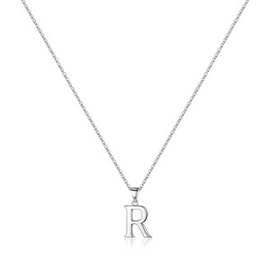 Turandoss S925 Sterling Silver Initial Necklaces for Girls Women, Dainty Initial Jewelry Birthday Gifts - 1 of 4