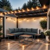 Whisen 4 Piece L Shaped Patio Conversation Set 5 Seater Wicker Sectional Sofa with Side Table and Dark Grey Cushion - 2 of 4