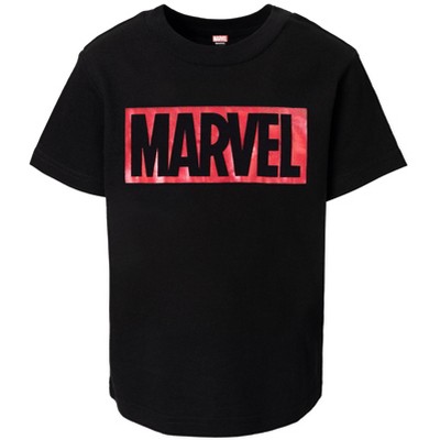 Marvel Avengers Little Boys Graphic T-Shirt Logo Black / Red 6