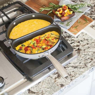 Gray Non-Stick Aluminum Omelet Pan with Ceramic Coating
