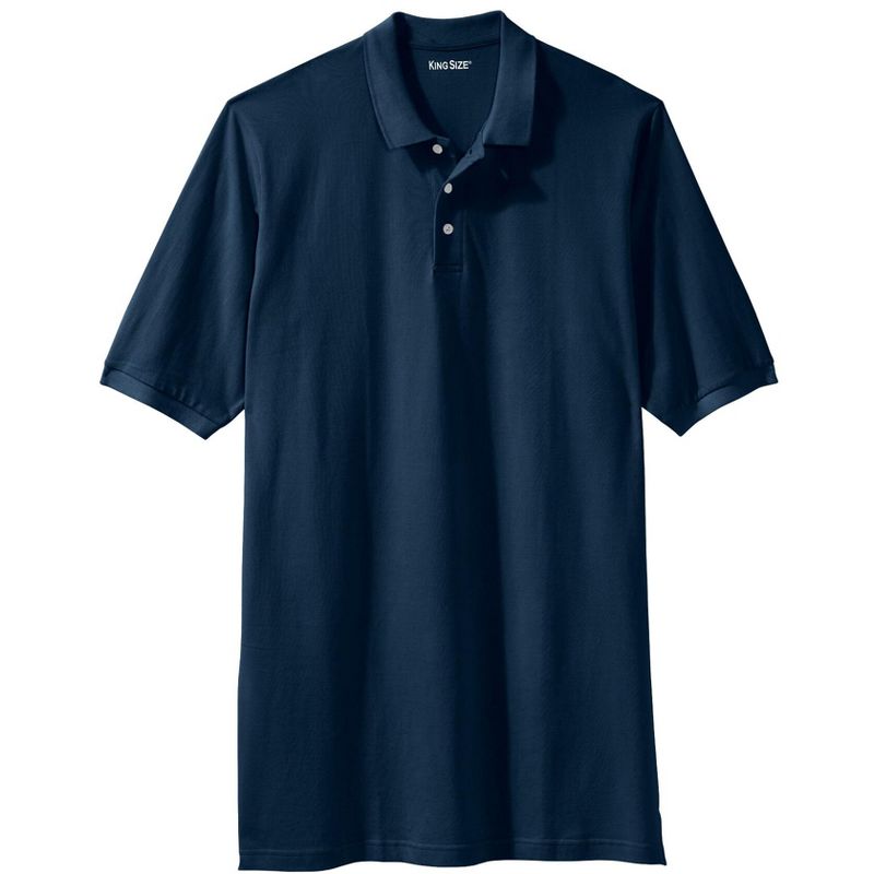 KingSize Men's Big & Tall Longer-Length Shrink-Less Piqué Polo Shirt, 1 of 2