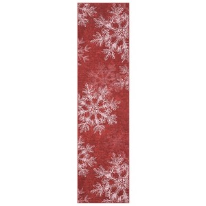 COZONY Washable Christmas Area Rug, Soft Non-Shedding Indoor Carpet with Snow Print, Foldable Low Pile Floor Mat for Living Room, Bedroom, Decor - 1 of 4