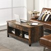 Costway Lift Top Coffee Table w/ Hidden Compartment and Storage Shelves Coffee - 2 of 4