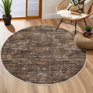 Washable Modern Solid Living Room Rugs, Abstract Indoor Contemporary Floor Carpet for Bedroom Dining Room - 1 of 4