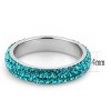 Slickblue Women’s Polished Stainless Steel Ring, Crystal Rhinestone Pave Design, Color Options, Sizes 5-10 - 3 of 4